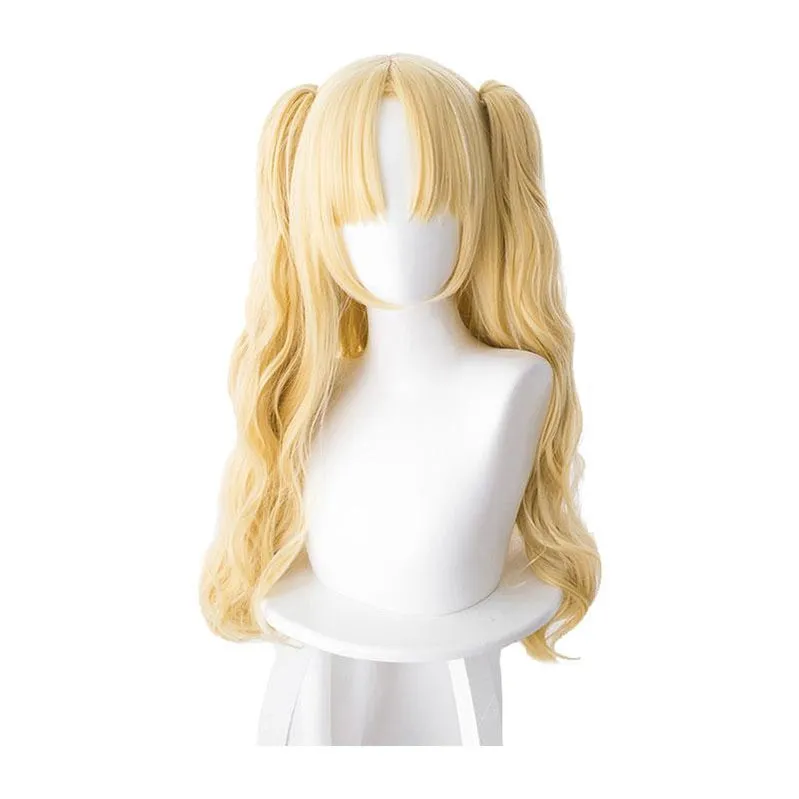 FGO Fate/Stay Night Ereshkigal Tohsaka Rin Blonde Curved Long Ponytails Cosplay Wigs