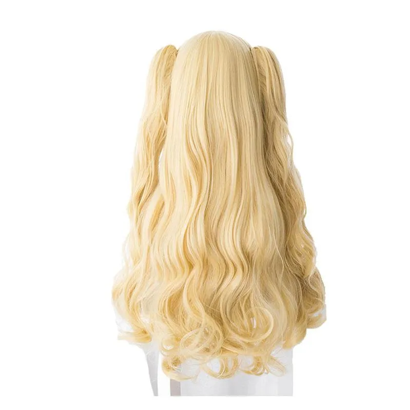 FGO Fate/Stay Night Ereshkigal Tohsaka Rin Blonde Curved Long Ponytails Cosplay Wigs