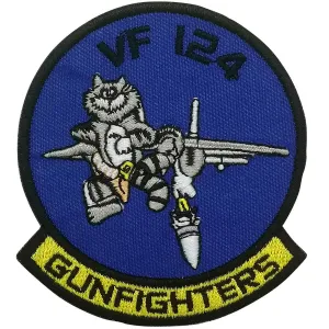 Fighter Squadron 124 (VF-124) - Gunfighters Embroidered Patch (Iron On Application)