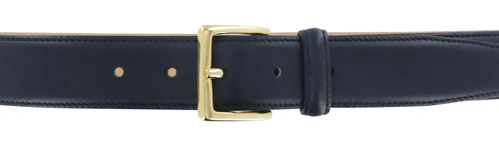 Fiori Di Lusso Navy Blue Leather Belt