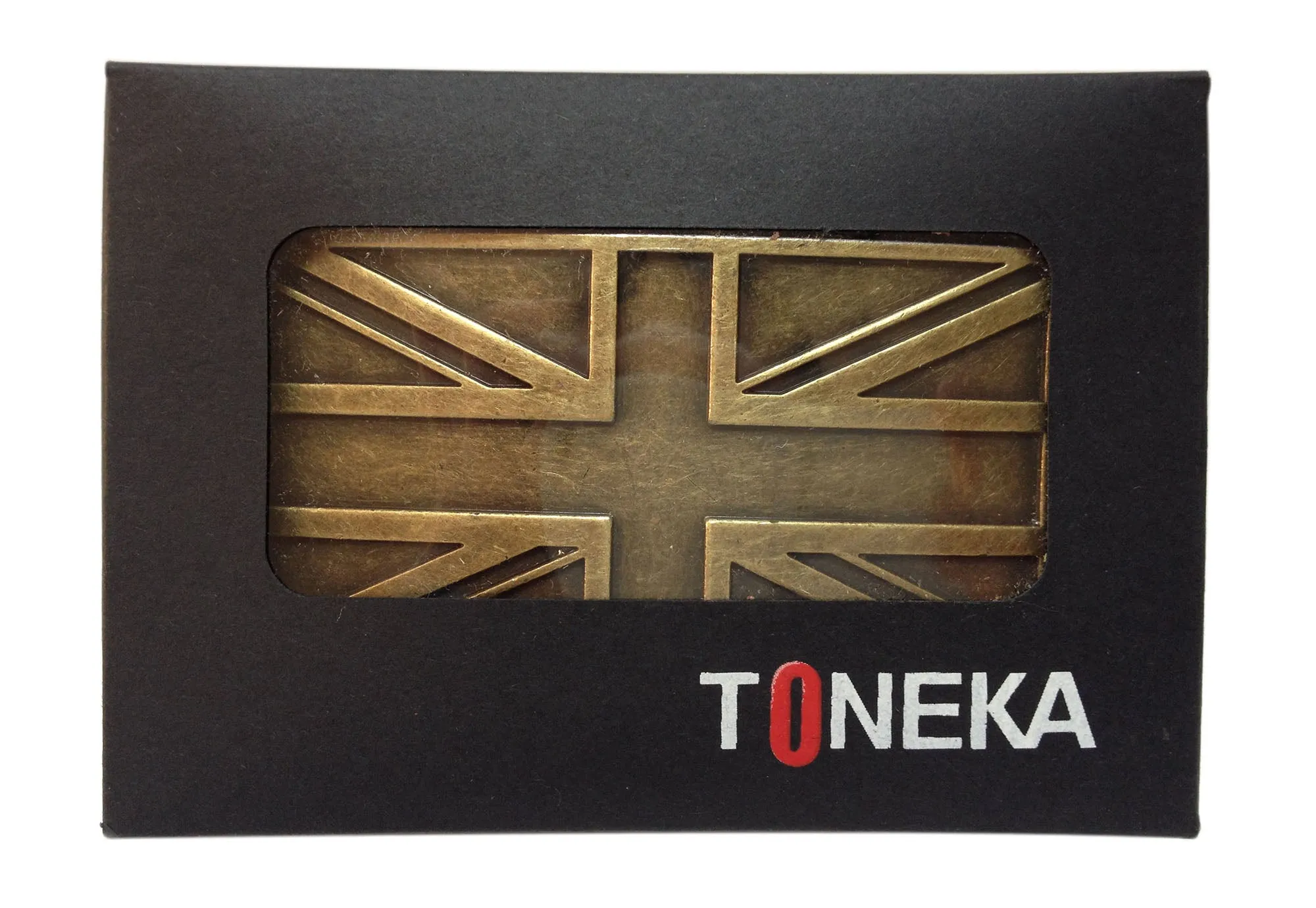 FL-UK Men's Steampunk Union Jack Bristish Flag Plaque Buckle Fits 1.5" Belt