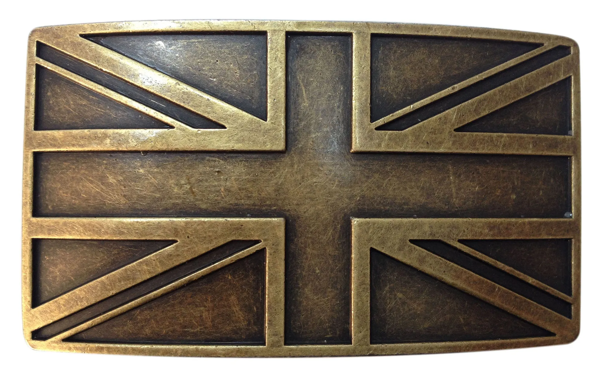 FL-UK Men's Steampunk Union Jack Bristish Flag Plaque Buckle Fits 1.5" Belt