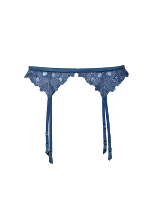 Fleur du Mal Lily Embroidered Garter Belt