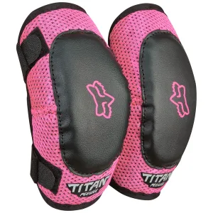FOX PEEWEE TITAN ELBOW GUARDS [BLACK/PINK]