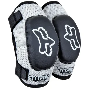 FOX PEEWEE TITAN ELBOW GUARDS [BLACK/SILVER]