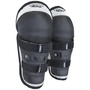 FOX PEEWEE TITAN KNEE/SHIN GUARDS BLACK/SILVER