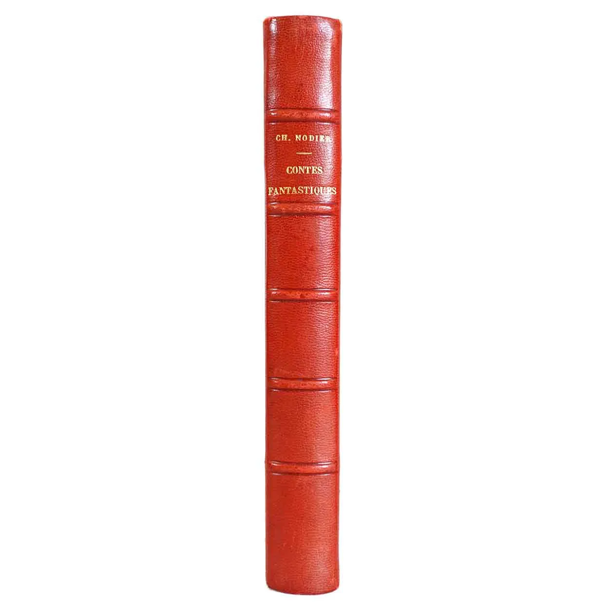 French Leather Bound Book: Contes Fantastiques by Charles Nodier