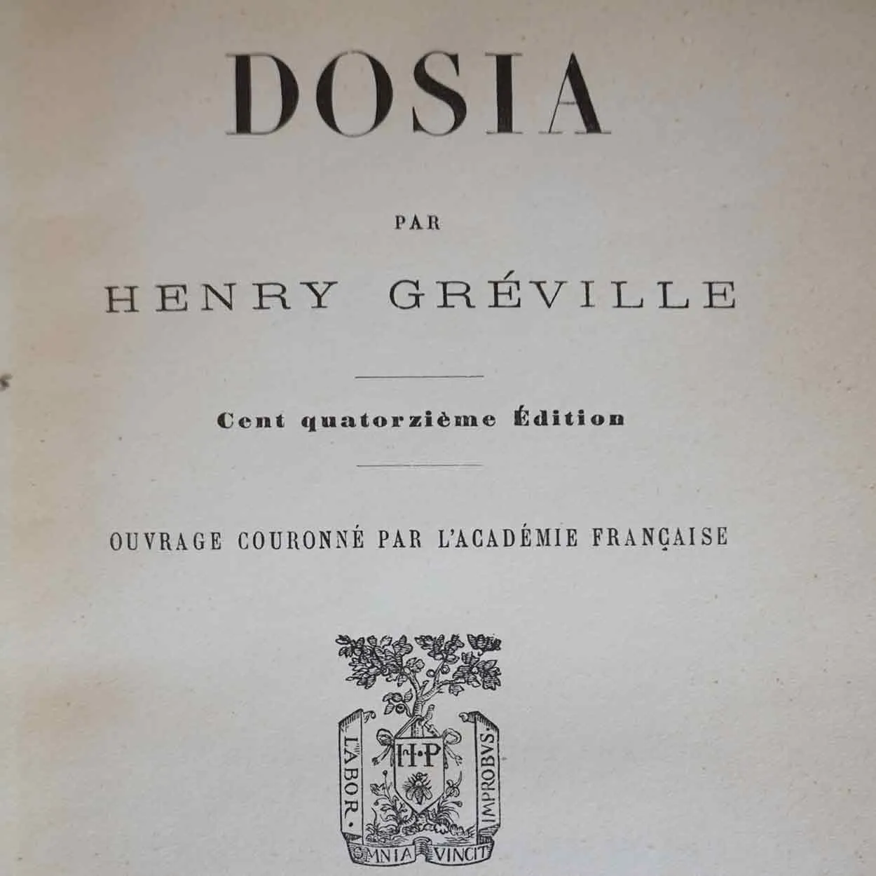 French Leather Bound Book: Dosia by Henry Greville (Alice Durand)