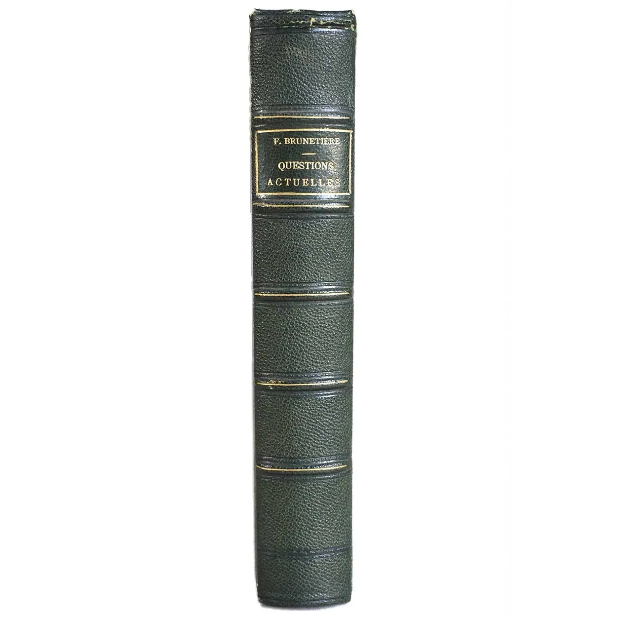 French Leather Bound Book: Questions Actuelles by Ferdinand Brunetiere