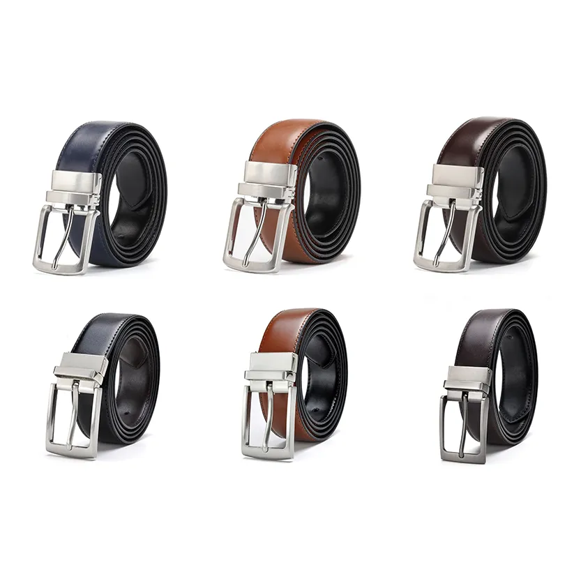 Funki Buys | Belts | Men's Luxury Leather Belt Reversible Buckle