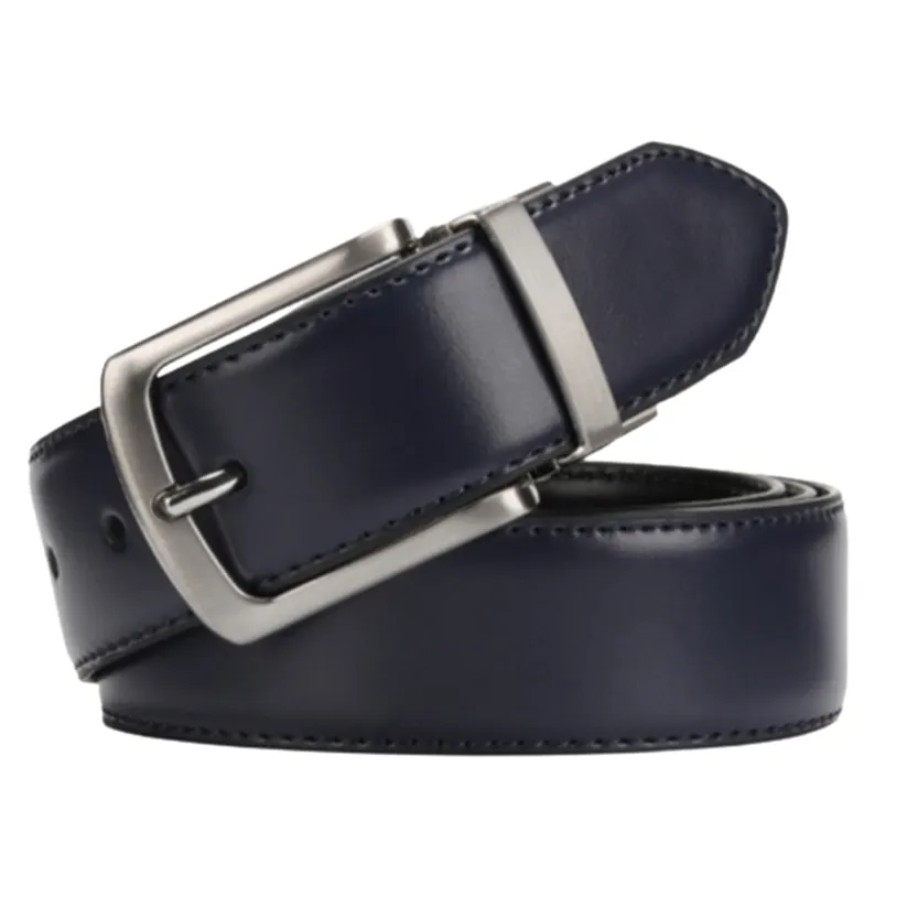 Funki Buys | Belts | Men's Luxury Leather Belt Reversible Buckle