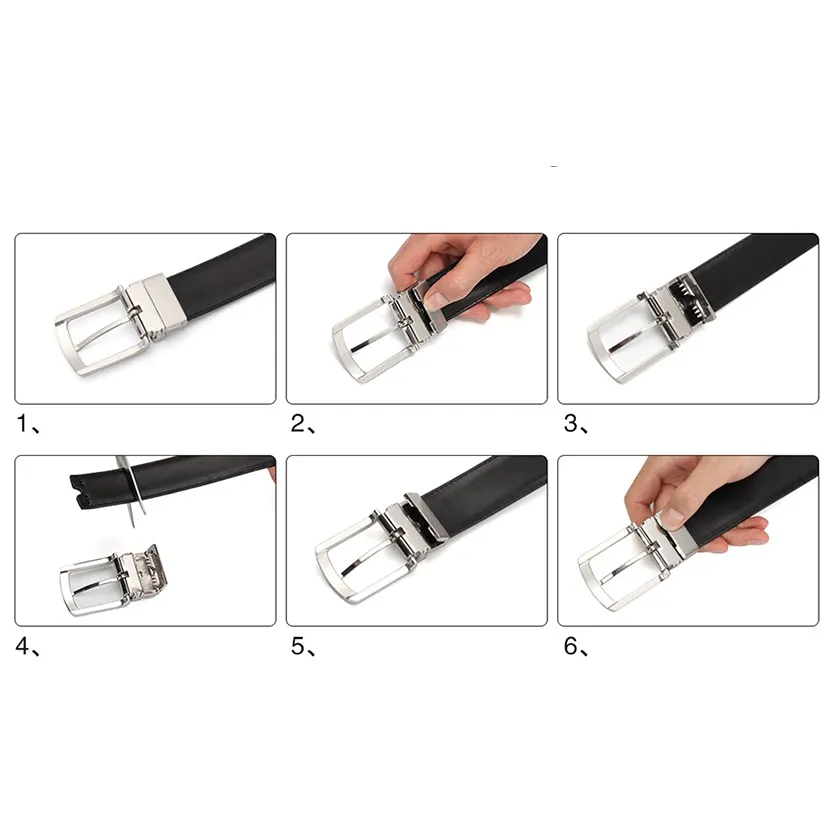 Funki Buys | Belts | Men's Luxury Leather Belt Reversible Buckle