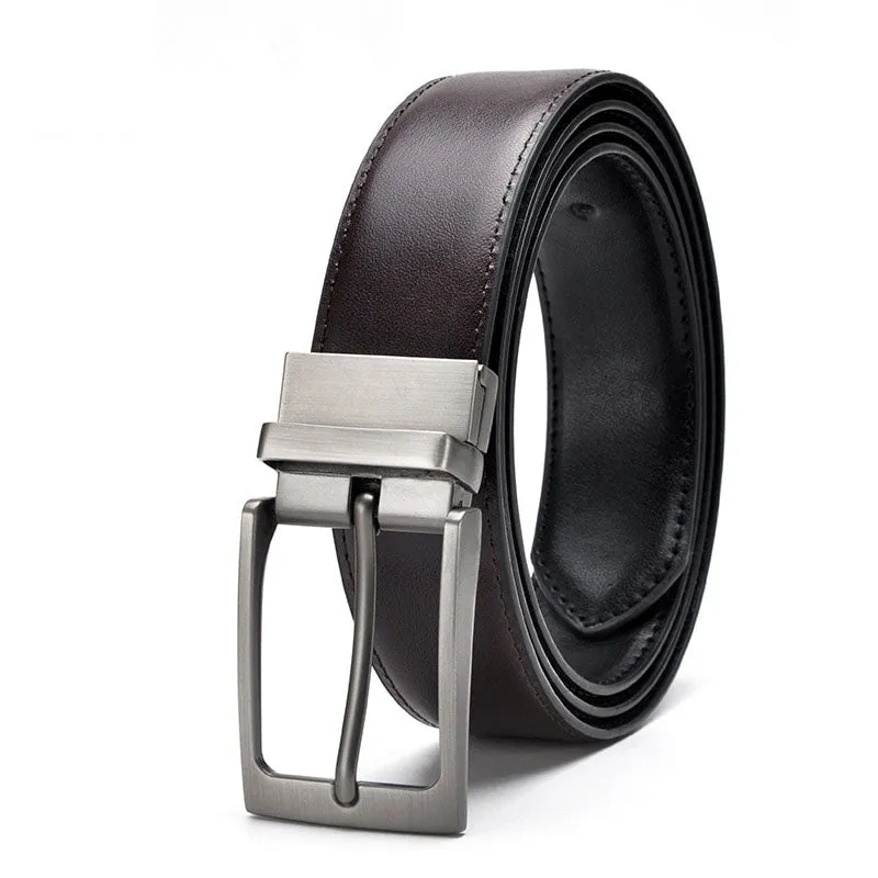 Funki Buys | Belts | Men's Luxury Leather Belt Reversible Buckle