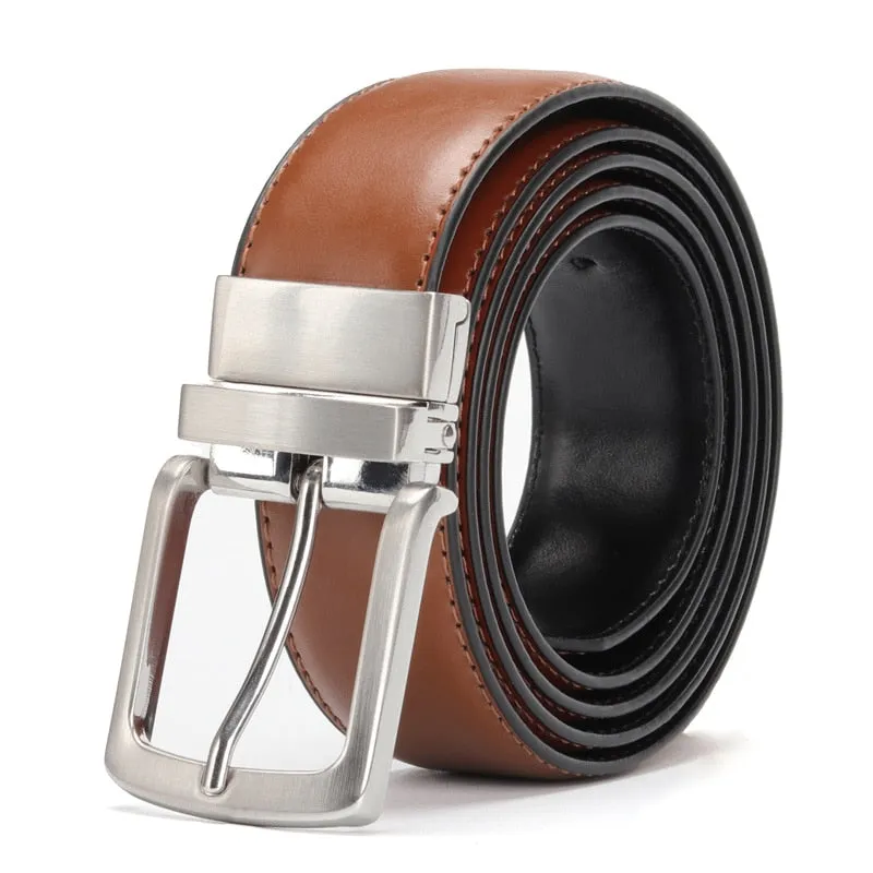 Funki Buys | Belts | Men's Luxury Leather Belt Reversible Buckle