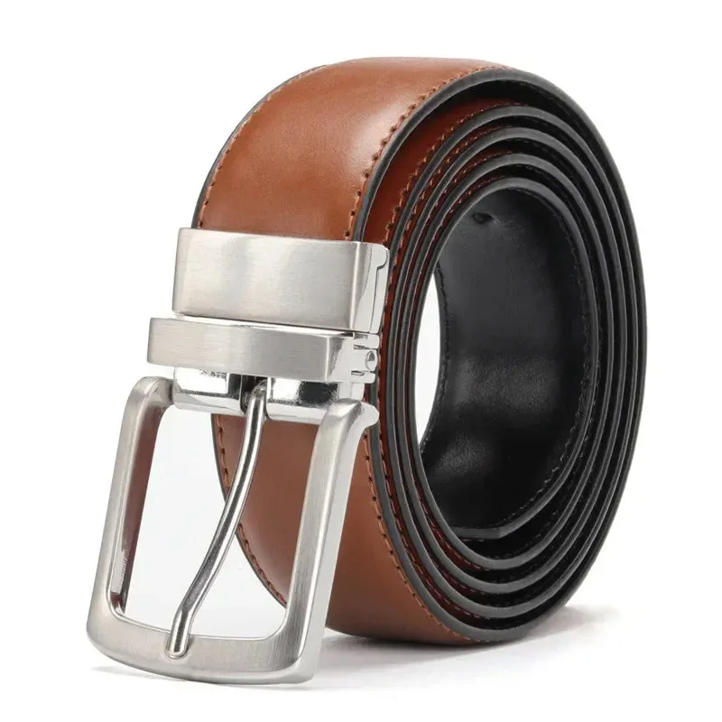 Funki Buys | Belts | Men's Luxury Leather Belt Reversible Buckle