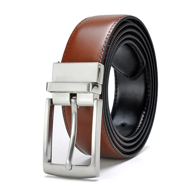 Funki Buys | Belts | Men's Luxury Leather Belt Reversible Buckle