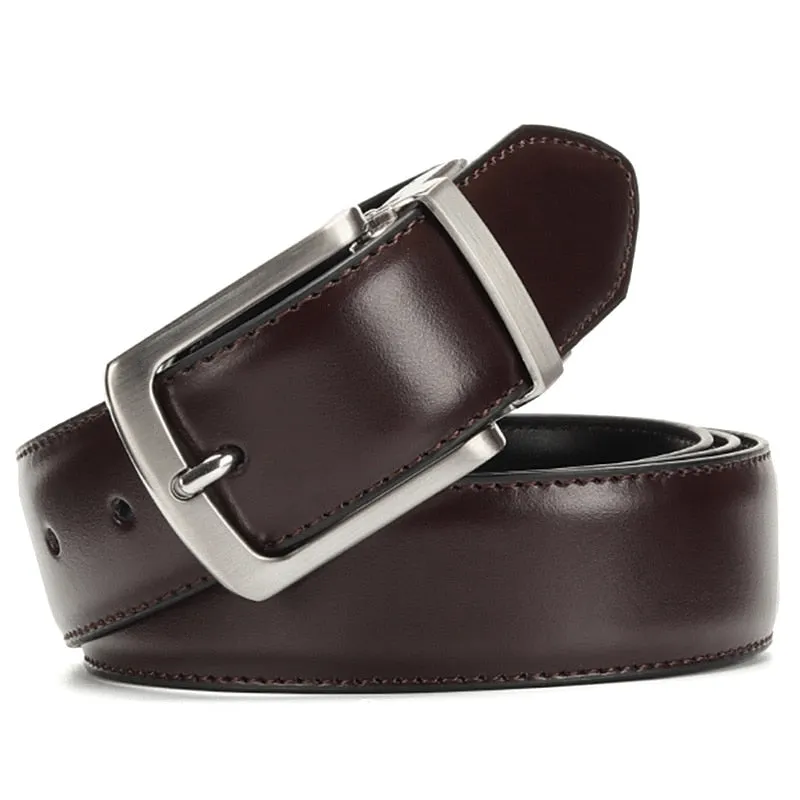 Funki Buys | Belts | Men's Luxury Leather Belt Reversible Buckle