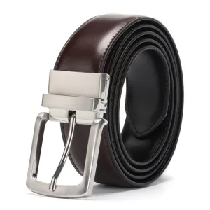 Funki Buys | Belts | Men's Luxury Leather Belt Reversible Buckle
