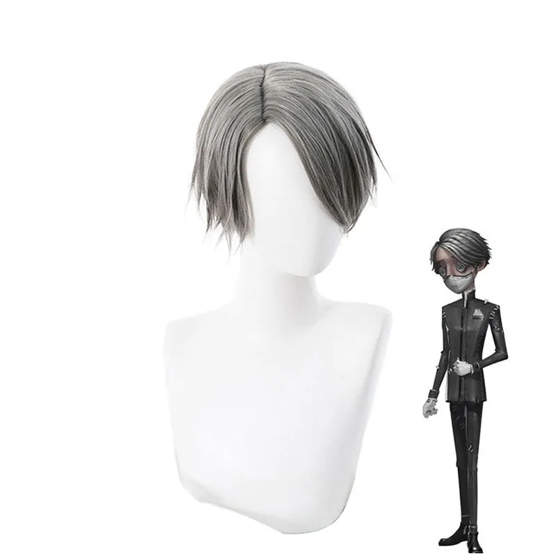 Game Identity V Aesop Carl Dark Gray Cosplay Wigs