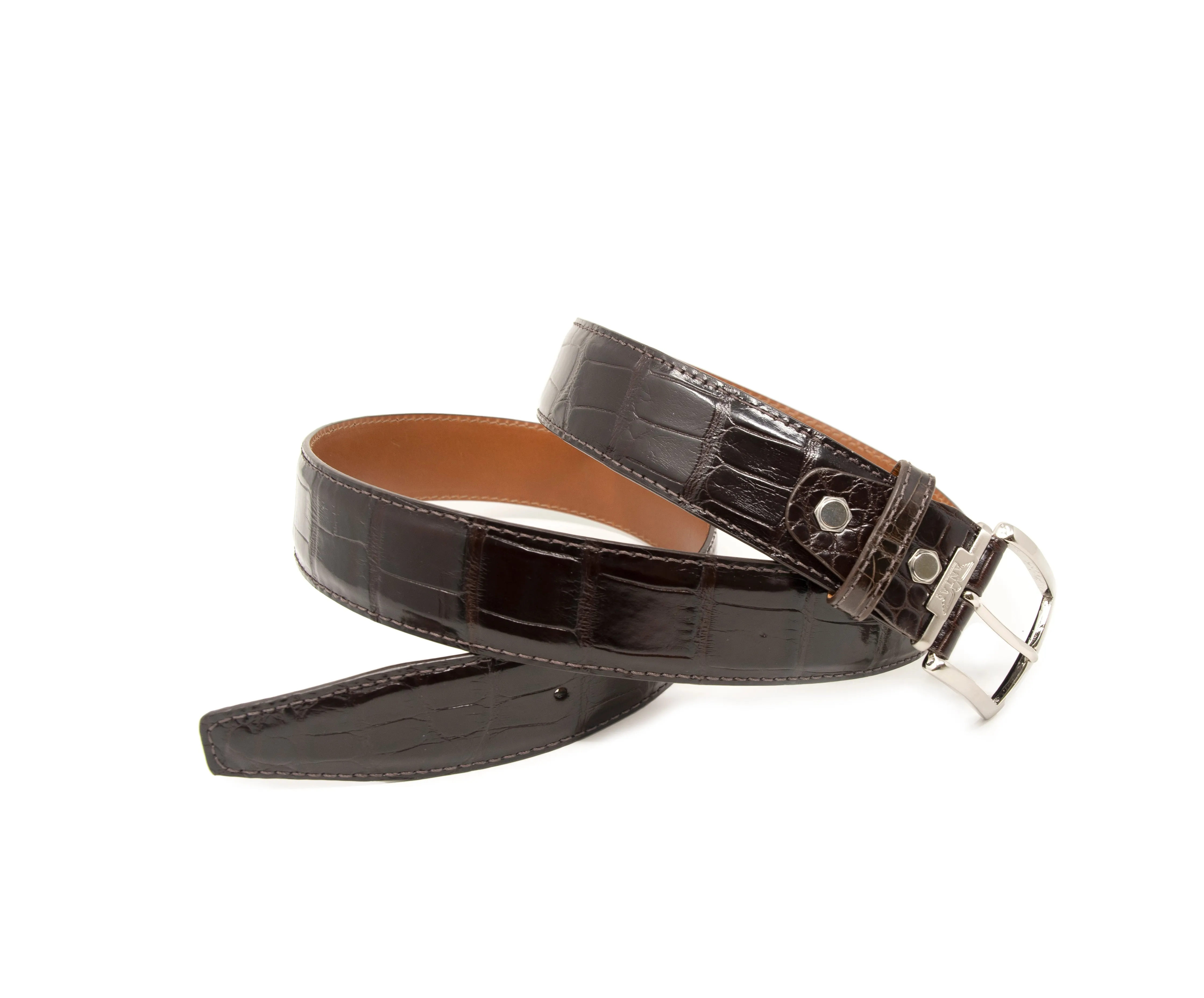 Genuine Glazed USA Alligator - Brown