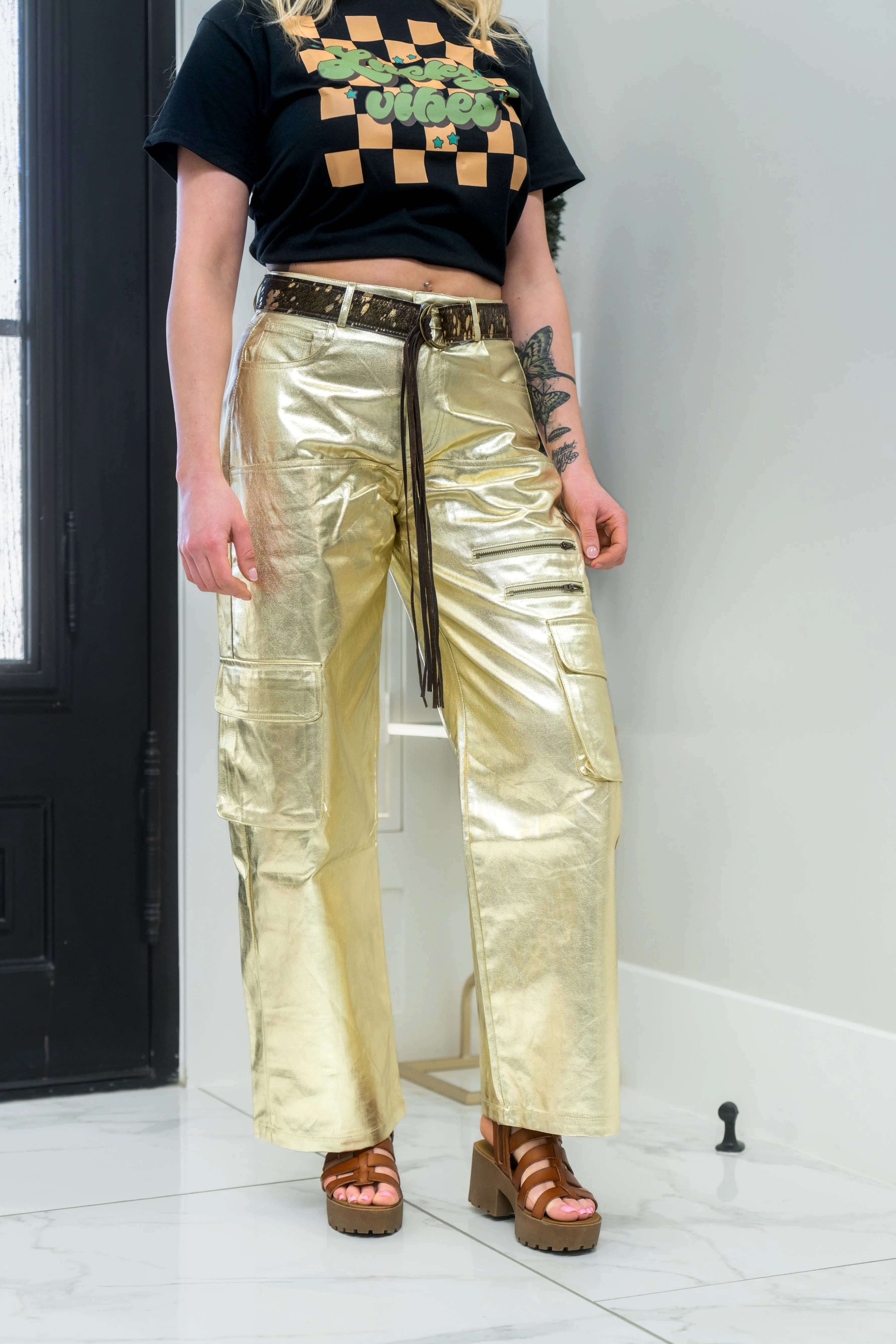 Genuine Leather Belt The Jewelry Junkie (Hair Hide 50 Inches)