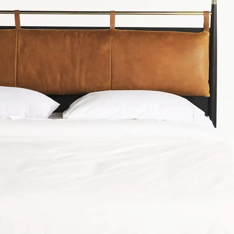 Genuine Leather Headboard Cover - Wall Hanging Headboard Cushion Cover - Hanging Headboard