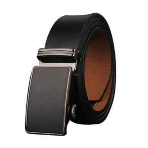 genuine leather men belts luxury Automatic strap belts for men three colors cowhide belt