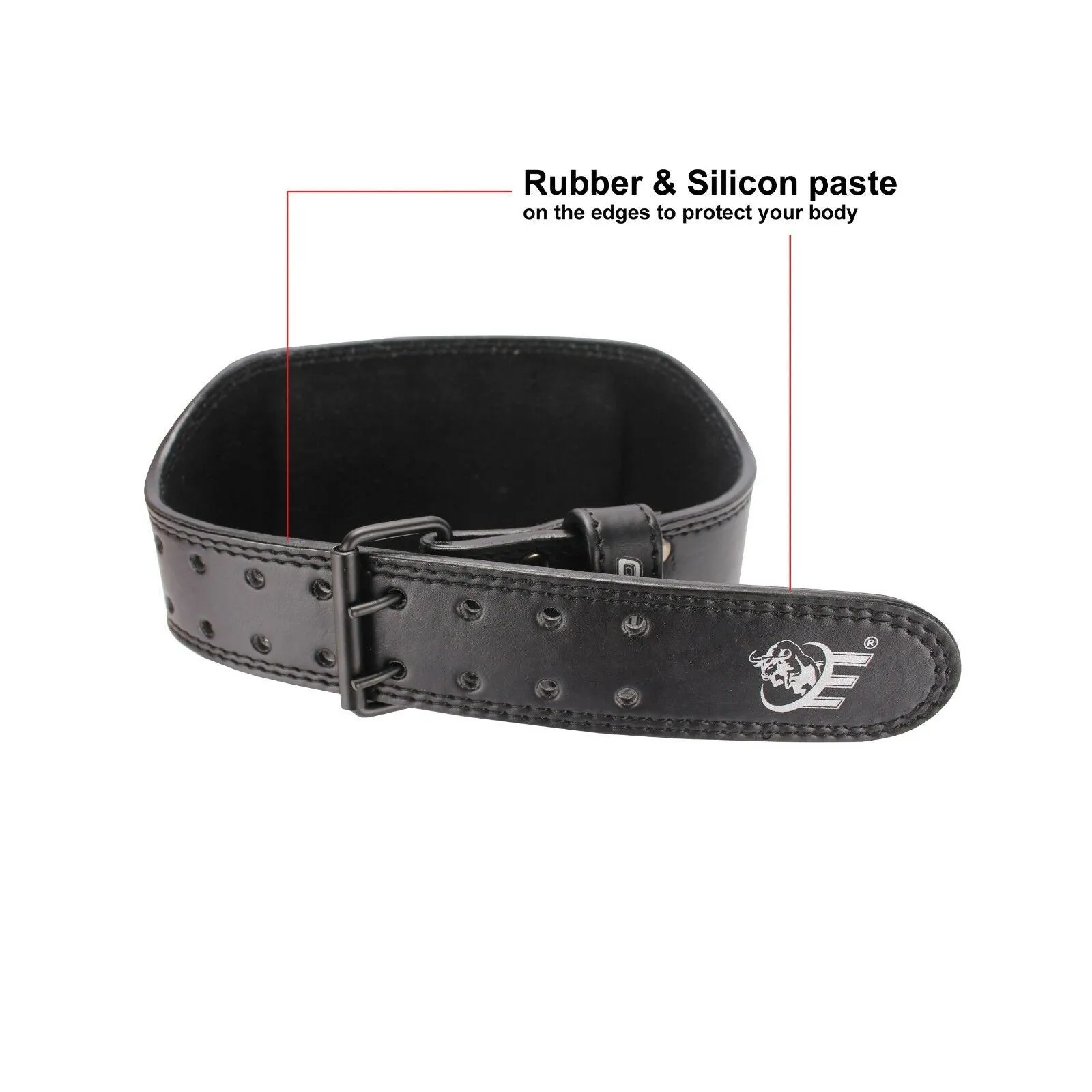 Genuine Leather Weightlifting Belt 4" Wide Black