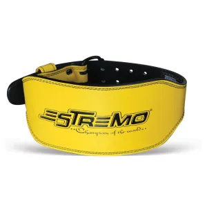 Genuine Leather Weightlifting Belt 6" Wide - Yellow