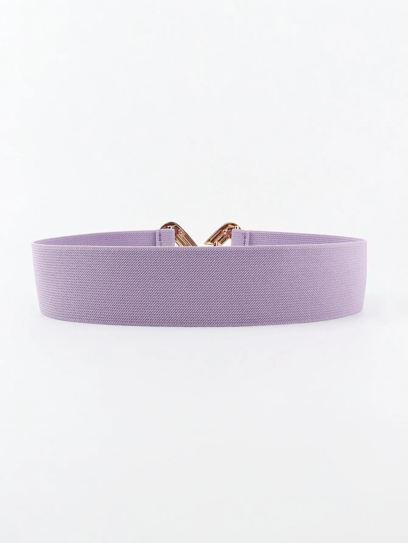 Geometric Buckle Elastic Wide Belt
