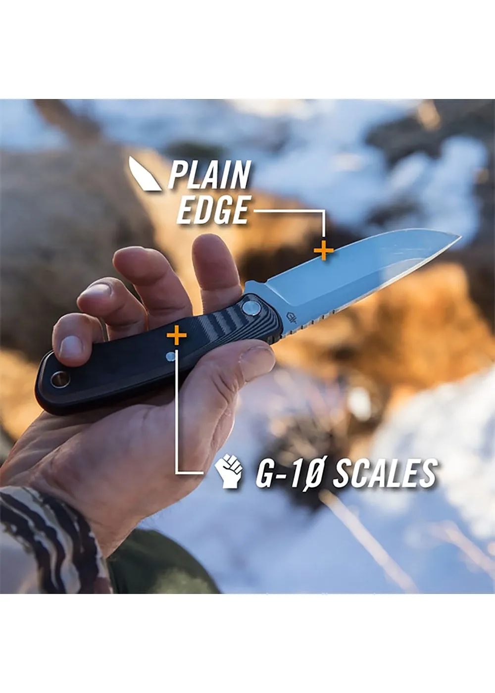 Gerber Downwind Fixed Drop Point Knife w/Sheath