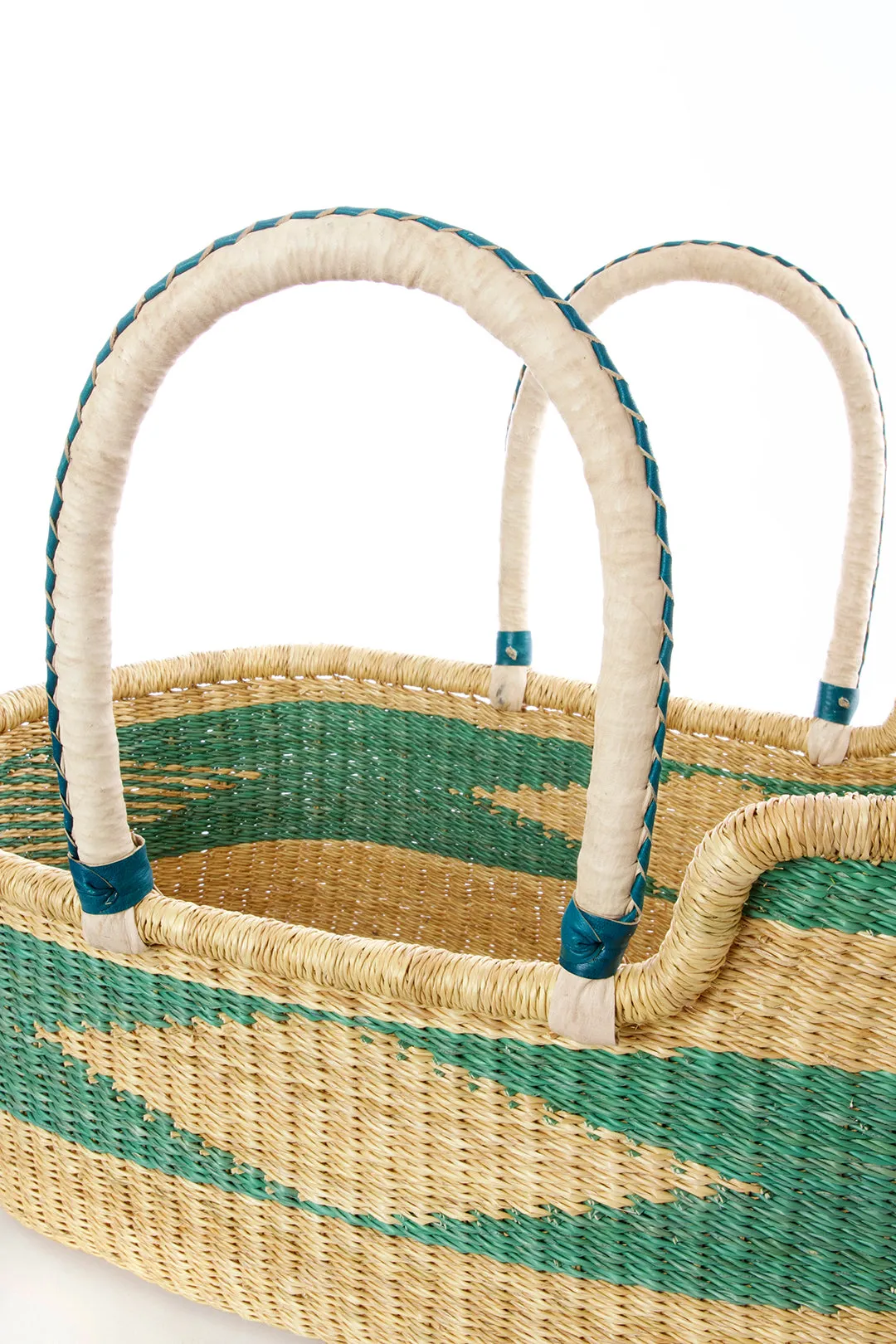 Ghanaian Seafoam Moses Basket
