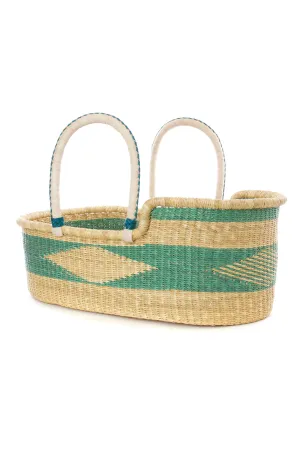 Ghanaian Seafoam Moses Basket
