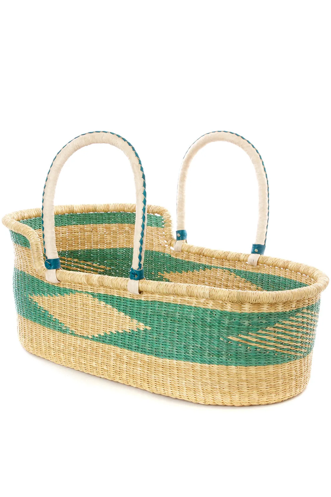 Ghanaian Seafoam Moses Basket