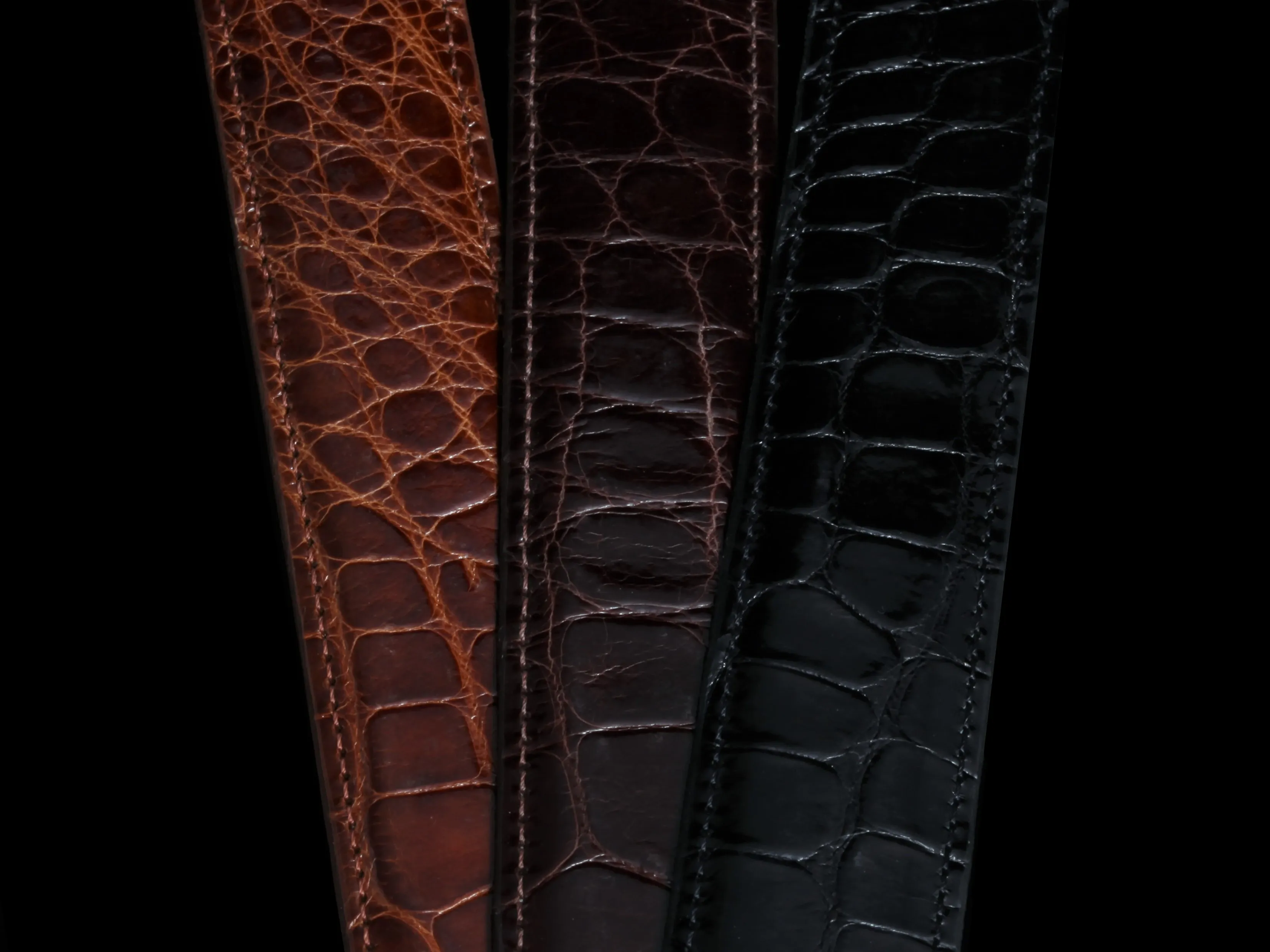 Glazed Alligator Belts (Classic Colors)