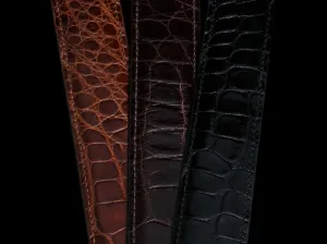 Glazed Alligator Belts (Classic Colors)