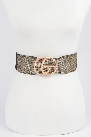 Glitter Plus Size Elastic Belt