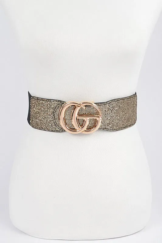 Glitter Plus Size Elastic Belt