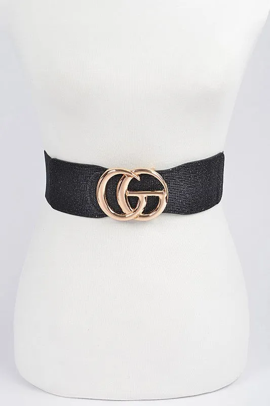 Glitter Plus Size Elastic Belt