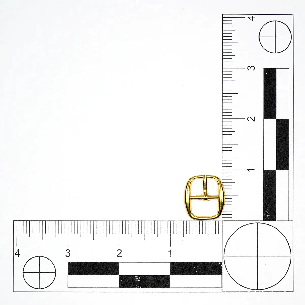 Gold Center Bar Buckle 1/2 Inch