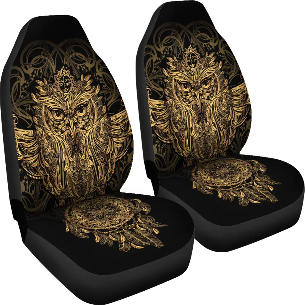 Golden Owl Car Seat Cover (Set of 2)