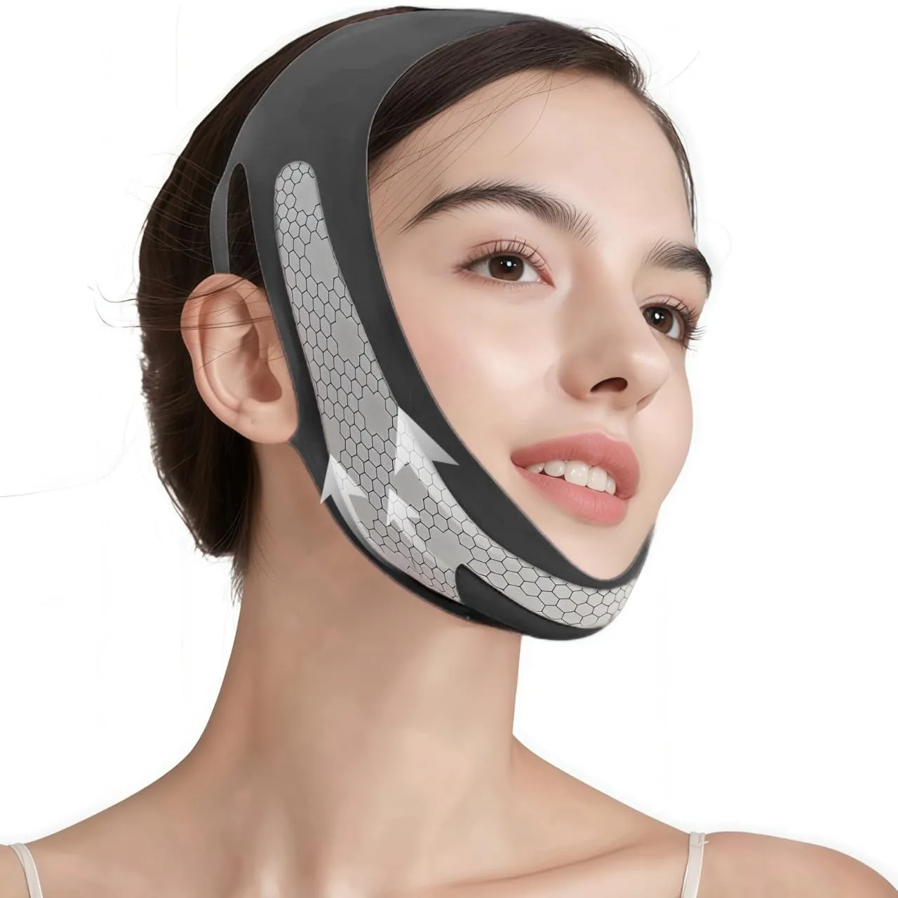 Graphene V-Line Mask, Chin Strap for Sleeping,Chin Strap for Women,Jaw Exerciser,Lilac,M