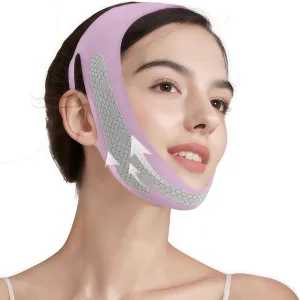 Graphene V-Line Mask, Chin Strap for Sleeping,Chin Strap for Women,Jaw Exerciser,Lilac,M