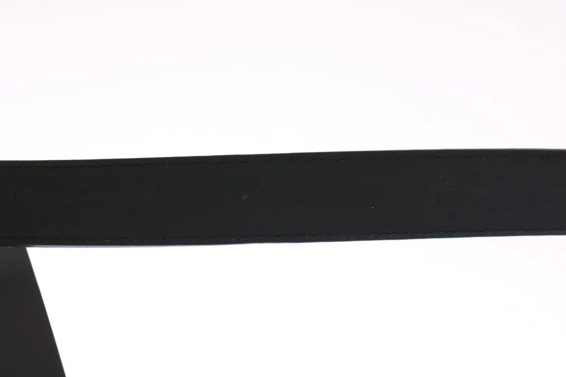 Gray Leather Gold Buckle Belt
