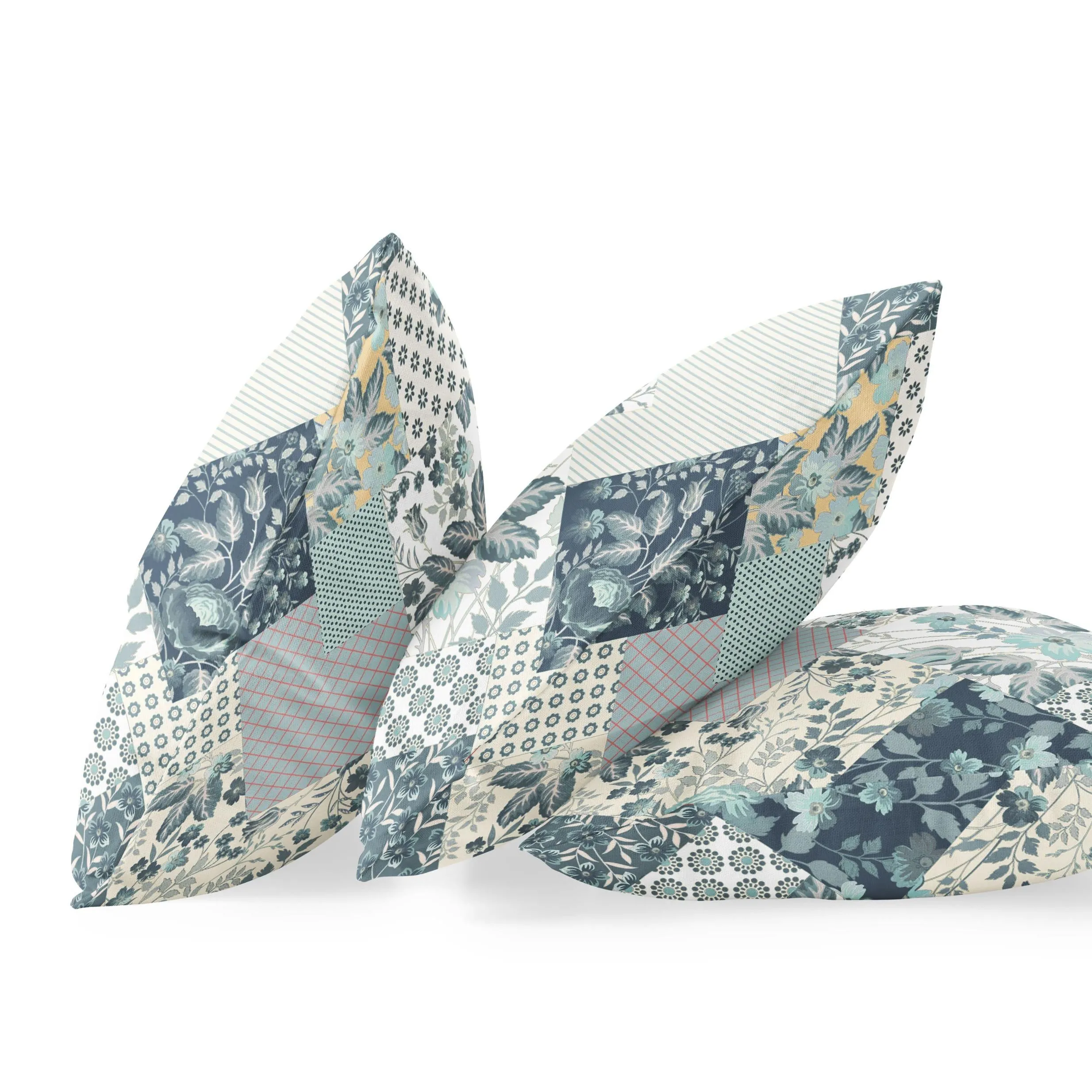 Gray White Floral Zippered Suede Throw Pillow