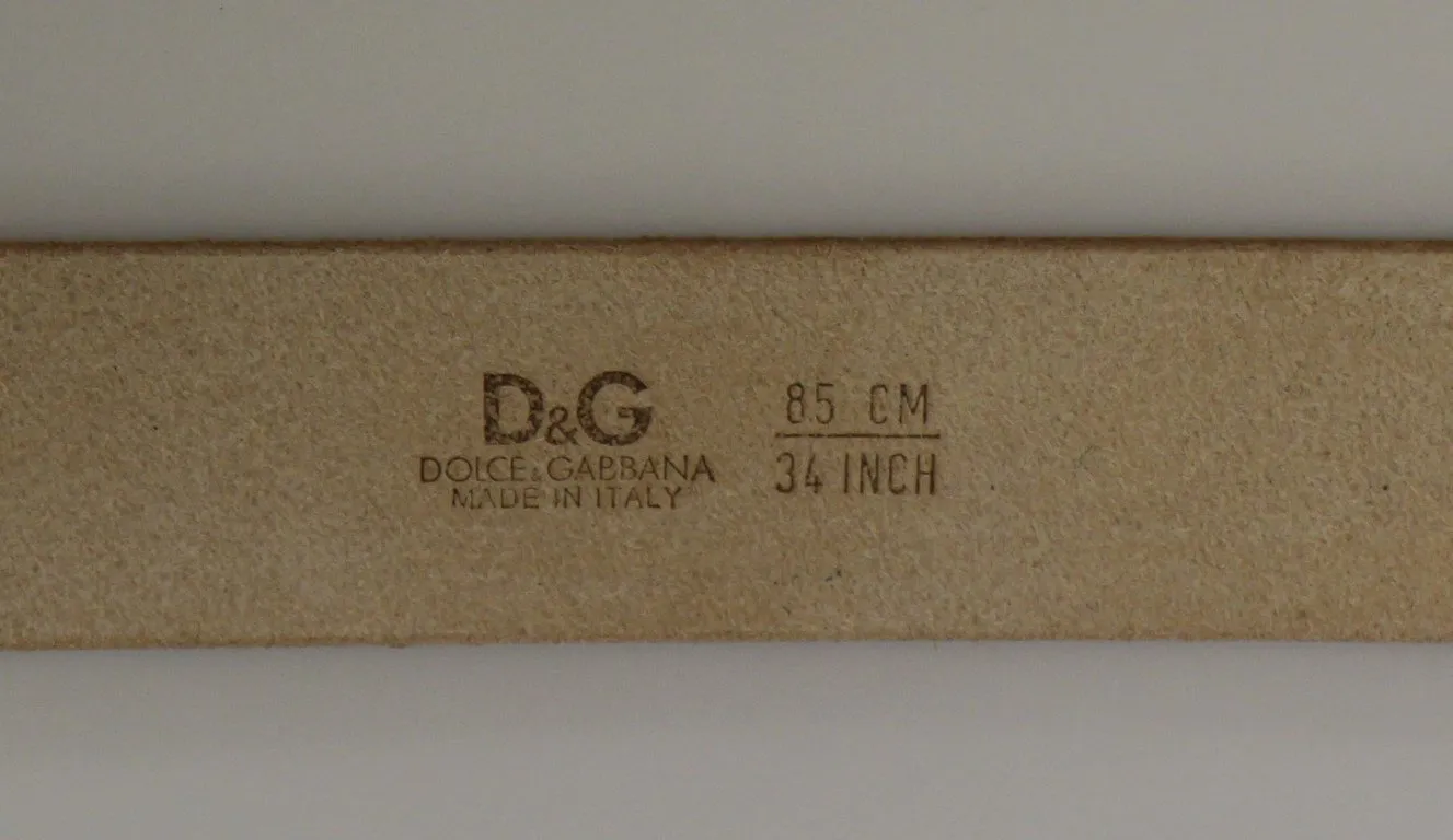 Green Leather Logo Belt