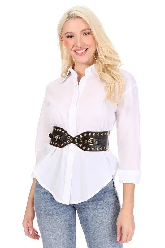 Grommeted Fashion Belt