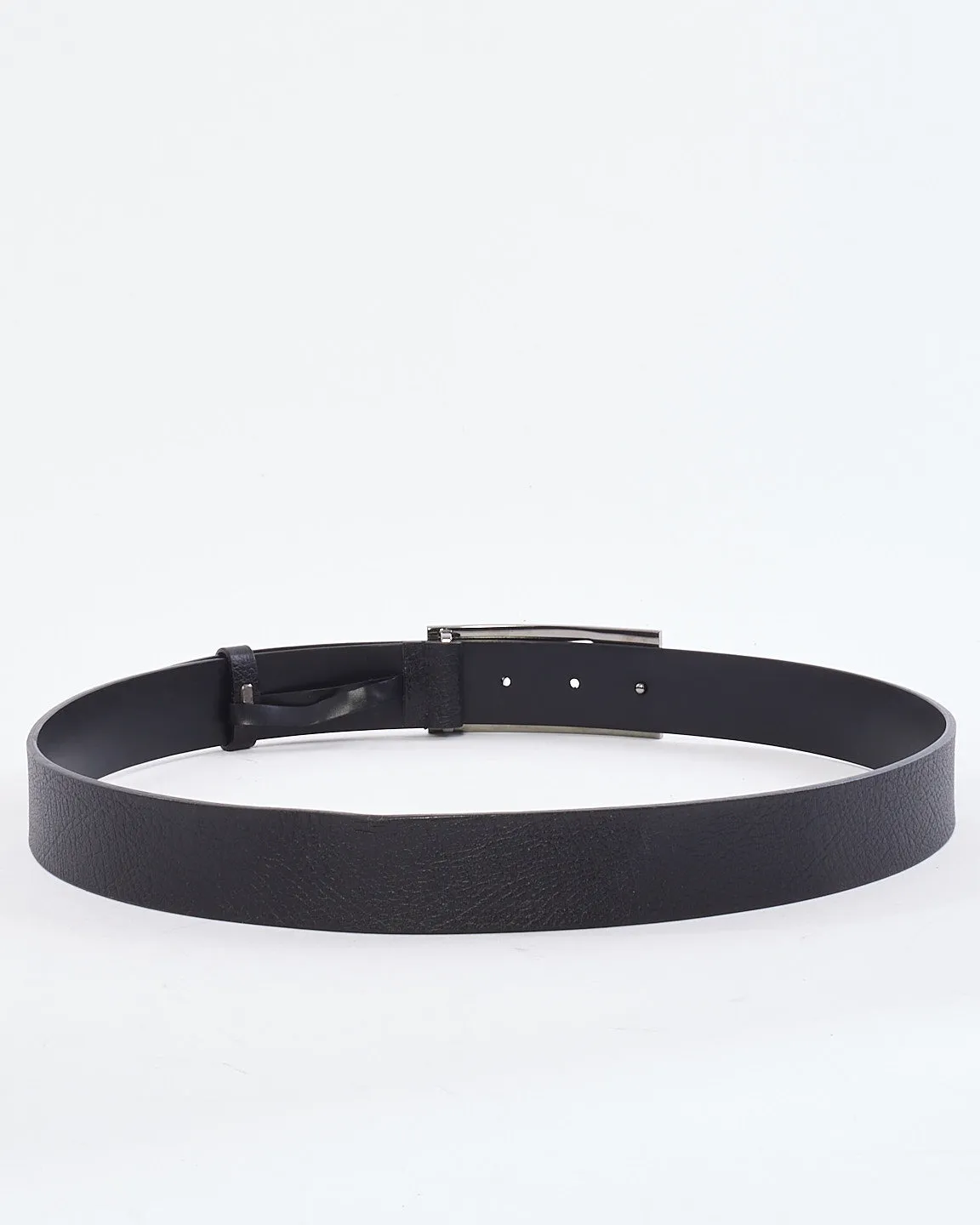 Gucci Black Leather Geometric Logo Belt - 85/34