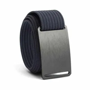 Gunmetal Narrow Belt with 1.10 Navy Strap