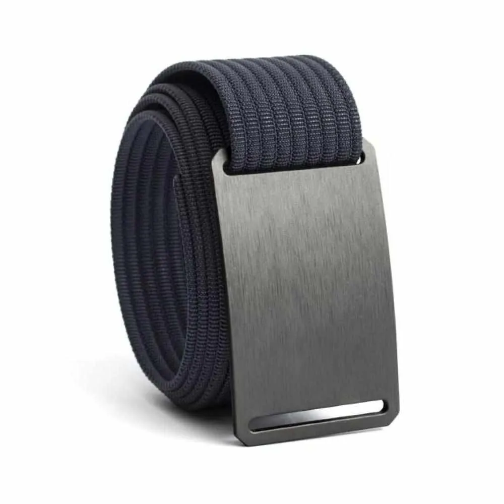 Gunmetal Narrow Belt with 1.10 Navy Strap